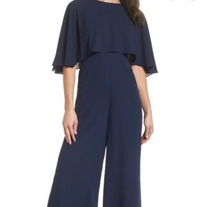 Fame And Partners Navy Blue Jumpsuit